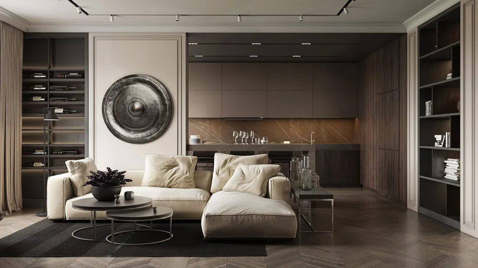 Luxury modular kitchen designed by Creations Woodkraft