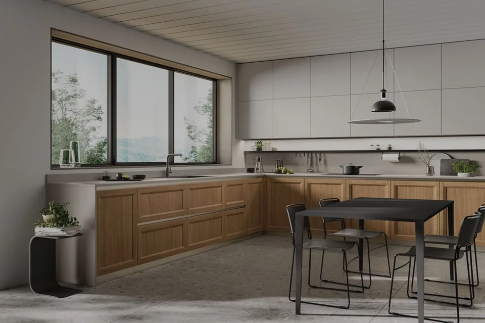 U-shaped modular kitchen